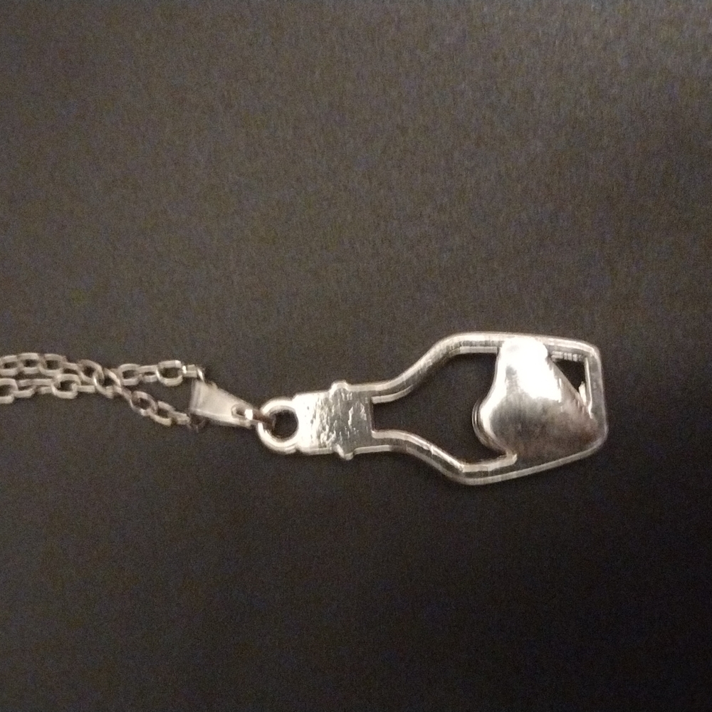 Blue Crystal Cubic Zirconia Wishing Bottle Necklace - Picture 3 of 6